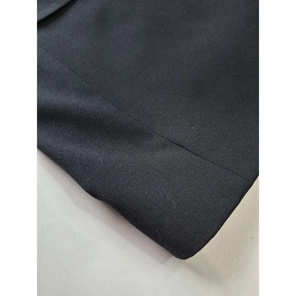 Pronto Uomo Mens Wool Sports Coat 40R Black 2 Button Blazer Italy Fabric